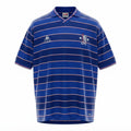 Hinchas Sportswear Store: Chelsea FC 1981/83 retro home shirt. Royal blue with white and red horizontal stripes, V-neck collar, embroidered CFC crest.
