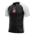 Hinchas Sportswear Store: Nike Corinthians 2025/26 away jersey, black with white raglan sleeves, embroidered crest, Dri-FIT fabric.