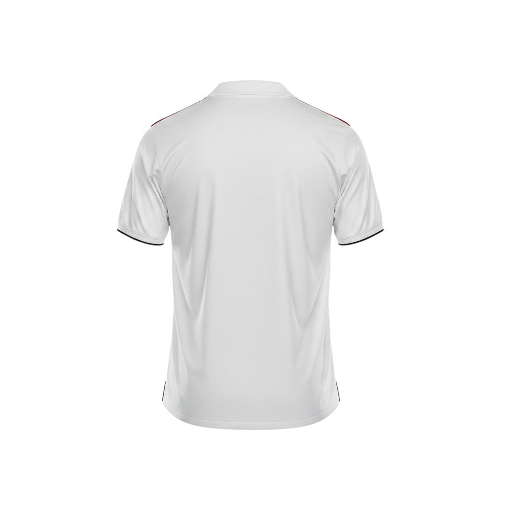 Hinchas Sportswear Store - Camiseta retro de local de Inglaterra 2006 de Umbro, blanca con detalles rojos y negros, cuello en V.