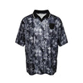 Hinchas Sportswear Store England retro 1990 Umbro away jersey with black, grey, and white geometric pattern, v-neck, and crest.