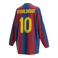 Hinchas Sportswear Store FC Barcelona 2007/08 long sleeve home jersey with Ronaldinho #10 on back.