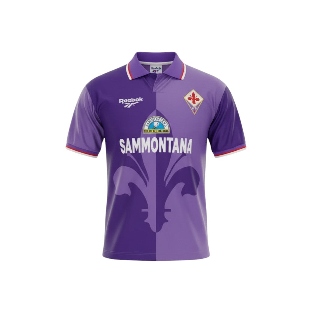 Hinchas Sportswear Store Gabriel Batistuta Fiorentina 1995-1996 retro purple home jersey with number 9.