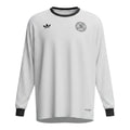 Hinchas Sportswear Store white long-sleeve Adidas Originals Germany 125th Anniversary football jersey with navy trim and crest, Heat.RDY technology.