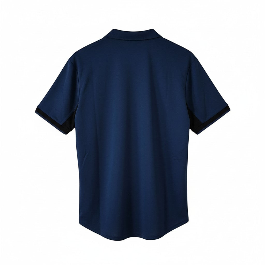Hinchas Sportswear Store navy blue Inter Milan 1998-99 retro Ronaldo era football jersey with black trim on sleeves.