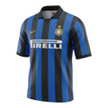 Hinchas Sportswear Store Inter Milan 2008 retro blue and black striped football jersey with Pirelli sponsor and Nike logo.