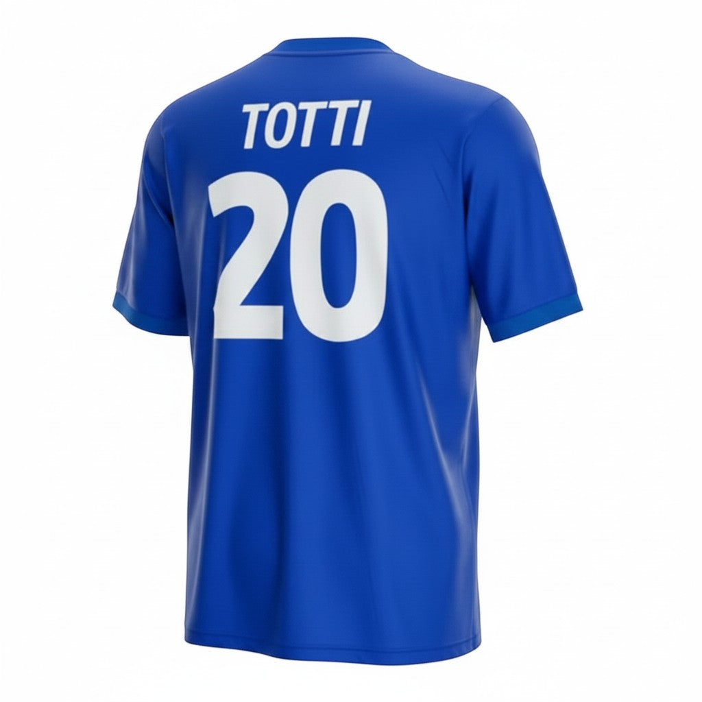 Hinchas Sportswear Store royal blue Kappa Italy 1998 World Cup Totti #20 retro jersey