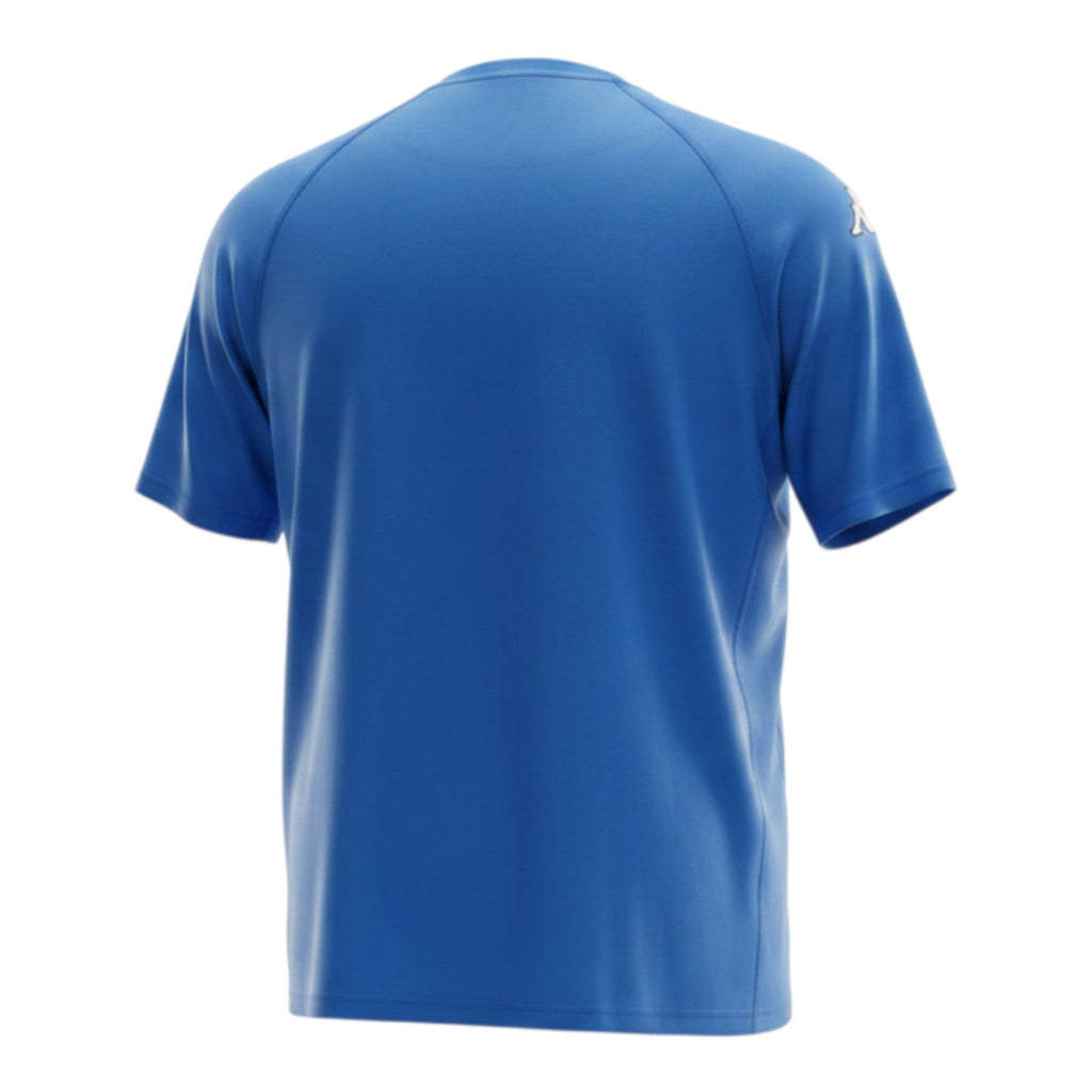 Hinchas Sportswear Store retro Italy 2000 home jersey in azzurro blue with navy side panels and Kappa Omini tape on shoulders.