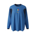 Hinchas Sportswear Store Italy 2006 World Cup long sleeve football jersey, Azzurro blue with navy panels, featuring Puma logo and Italia crest.