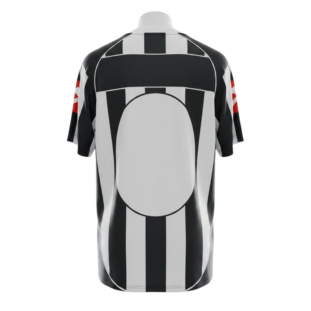 Hinchas Sportswear Store Juventus FC 2002/03 retro home jersey, black and white vertical stripes, Tamoil sponsor area, Lotto logos on sleeves.
