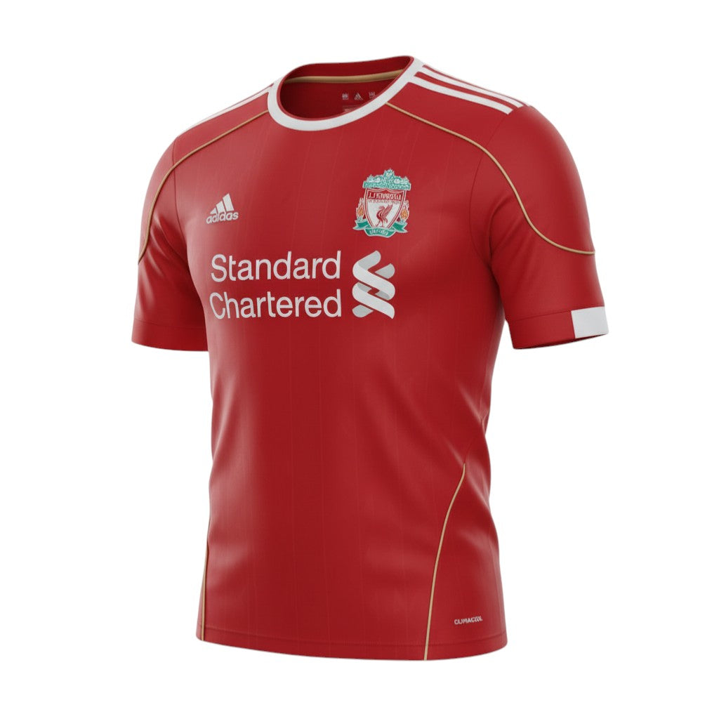 Hinchas Sportswear Store Liverpool FC 2010/11 retro home football shirt with Suárez name and number. Red Adidas jersey.