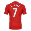 Hinchas Sportswear Store Liverpool FC 2010/11 retro home jersey with Suárez 7 on back. Red polyester.