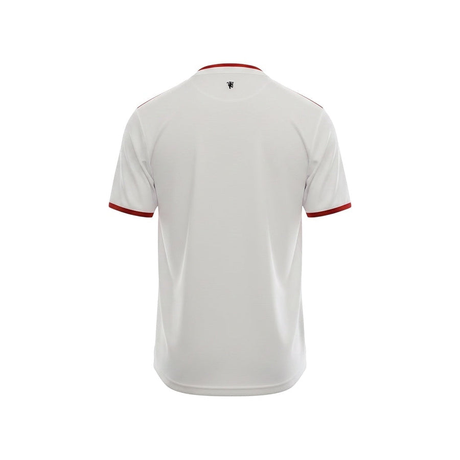 Hinchas Sportswear Store Manchester United 2013-14 retro white away jersey with red trim and Nike logo.