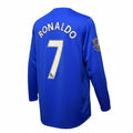 Hinchas Sportswear Store Manchester United 2008/09 third kit long sleeve jersey #7 Ronaldo royal blue