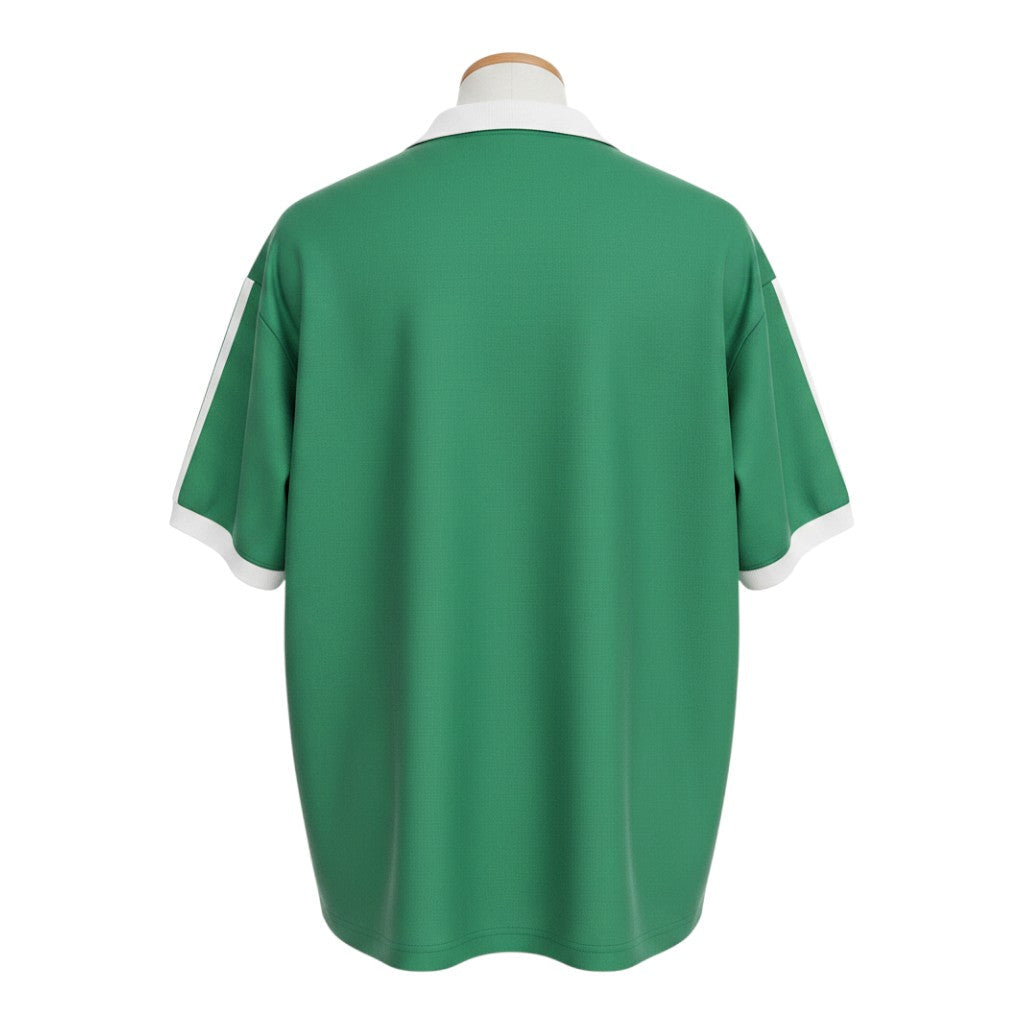 Hinchas Sportswear Store green Adidas Originals Mexico 1986 World Cup jersey with white collar and sleeve stripes.