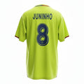 Hinchas Sportswear Store Olympique Lyonnais 2008/09 neon yellow Juninho #8 away football jersey.
