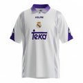 Hinchas Sportswear Store Real Madrid 1994-95 white retro jersey by Kelme with purple collar, Teka sponsor, and silver side panels.