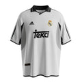 Hinchas Sportswear Store Real Madrid 2000/01 retro home jersey, white with black collar and grey side panels, Teka sponsor.