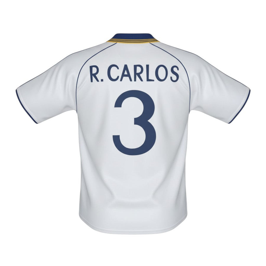 Hinchas Sportswear Store white Real Madrid 1999-2000 Roberto Carlos #3 football jersey.