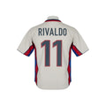 Hinchas Sportswear Store grey 1998-2001 Barcelona away jersey with Rivaldo 11 on back.
