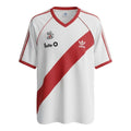 Hinchas Sportswear Store River Plate 1986/87 retro white jersey with red sash, red collar, and Adidas Originals logo.