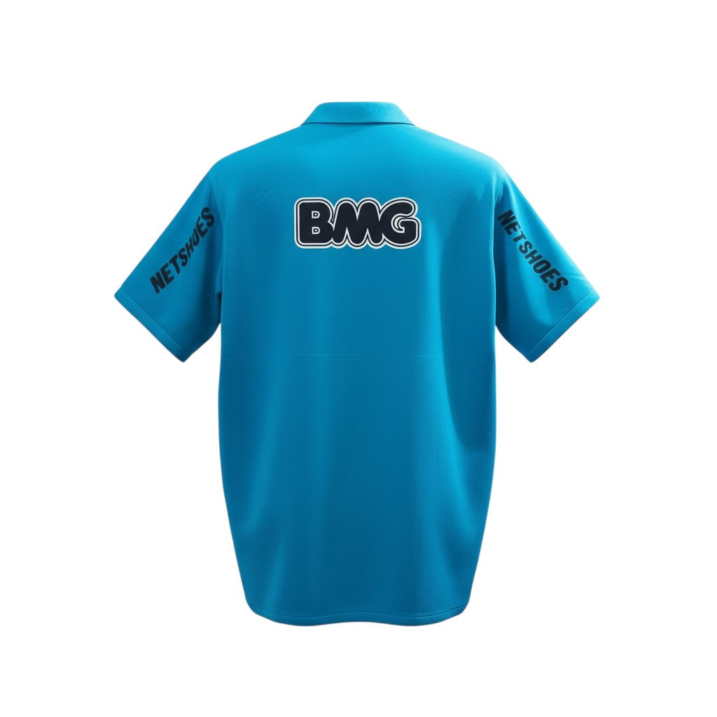 Hinchas Sportswear Store Santos FC 2012 Centenario Away Jersey, sky blue, short sleeve, polo collar, BMG and Netshoes sponsors.