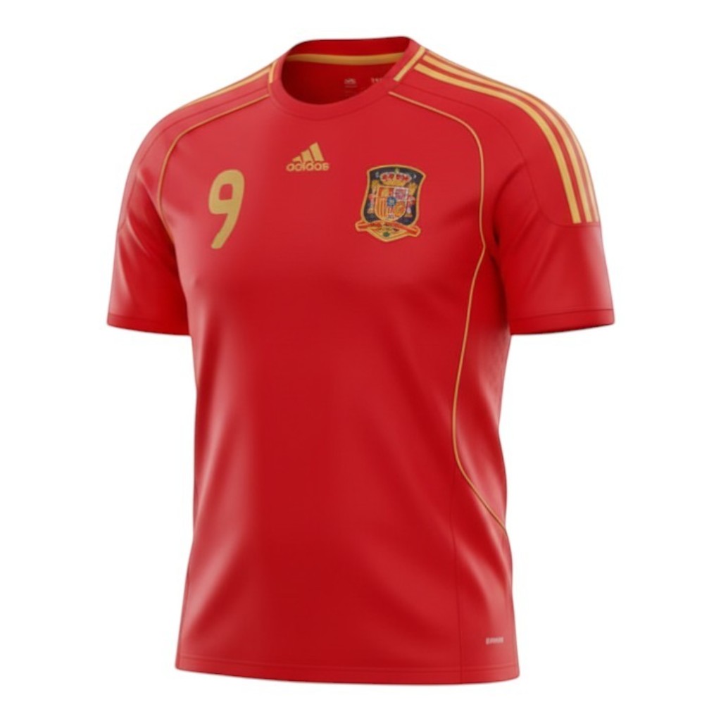 Hinchas Sportswear Store Spain 2008 retro football jersey, red with gold accents, featuring Fernando Torres #9.