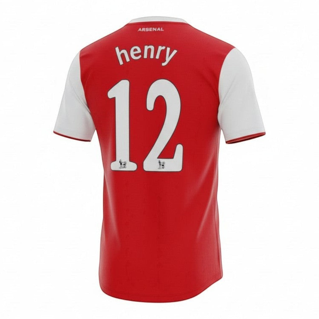 Hinchas Sportswear Store Thierry Henry Arsenal 2006-07 red and white football jersey with number 12.