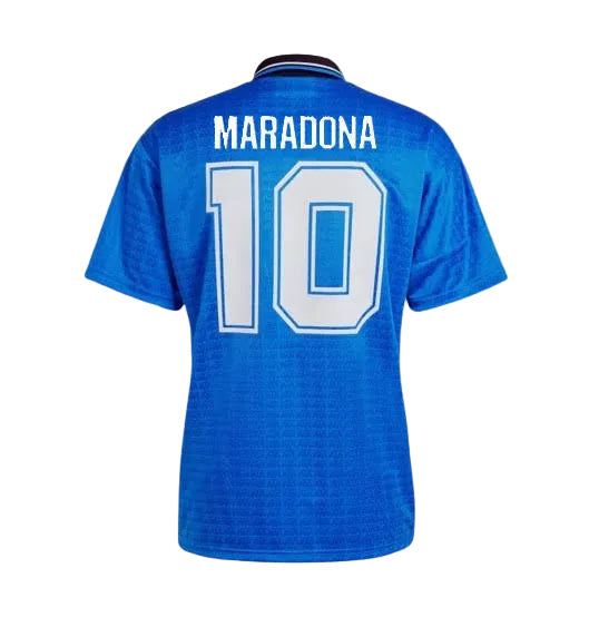 Argentina 1994 Maradona Retro Jersey – geometric retro football jersey back view