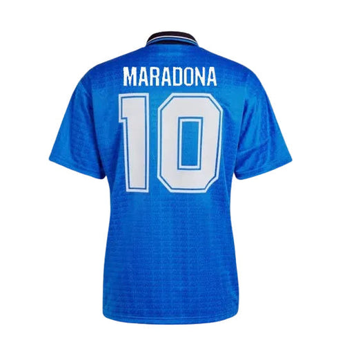 Argentina 1994 Maradona Retro Jersey – geometric retro football jersey back view