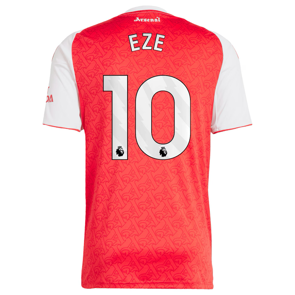 Arsenal Eze Home Jersey 2025/26 (Premier League) – red retro football jersey front view