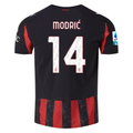 AC Milan Modrić Home Jersey 2025/26 (Serie A Player version) – striped retro football jersey front view