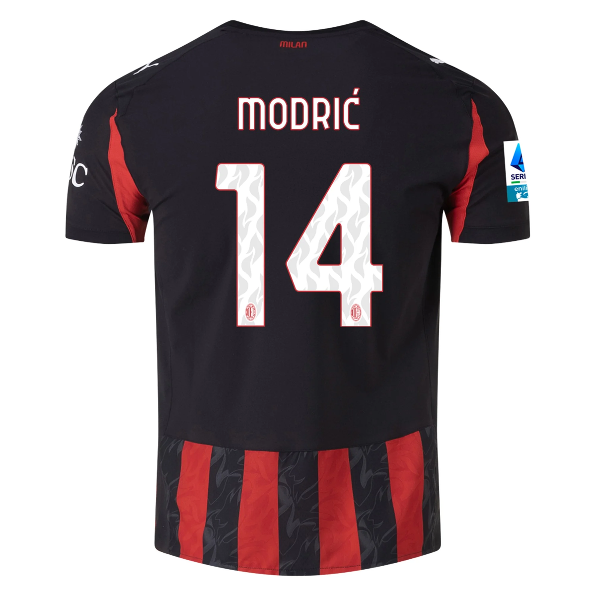 AC Milan Modrić Home Jersey 2025/26 (Serie A Player version) – striped retro football jersey front view