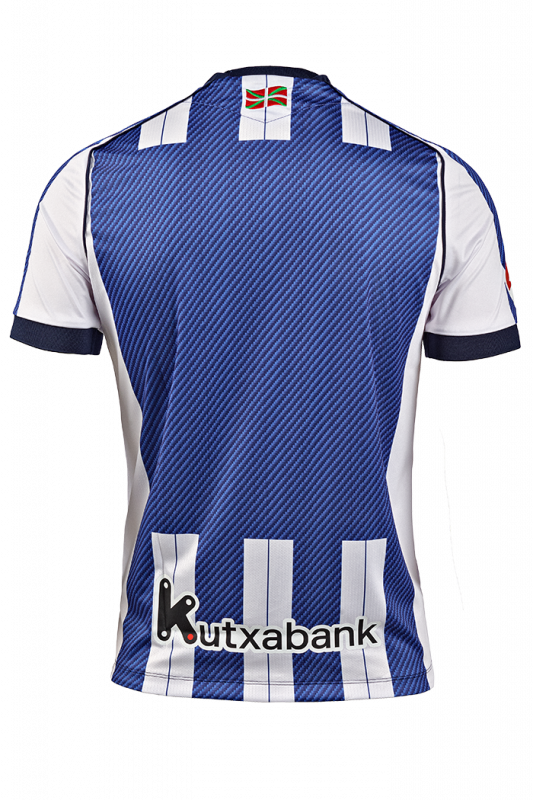 Real Sociedad Home Jersey 2025/26 (La Liga) – striped retro football jersey back view