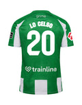 Real Betis Lo Celso Home Jersey 2025/26 – green and striped retro football jersey front view