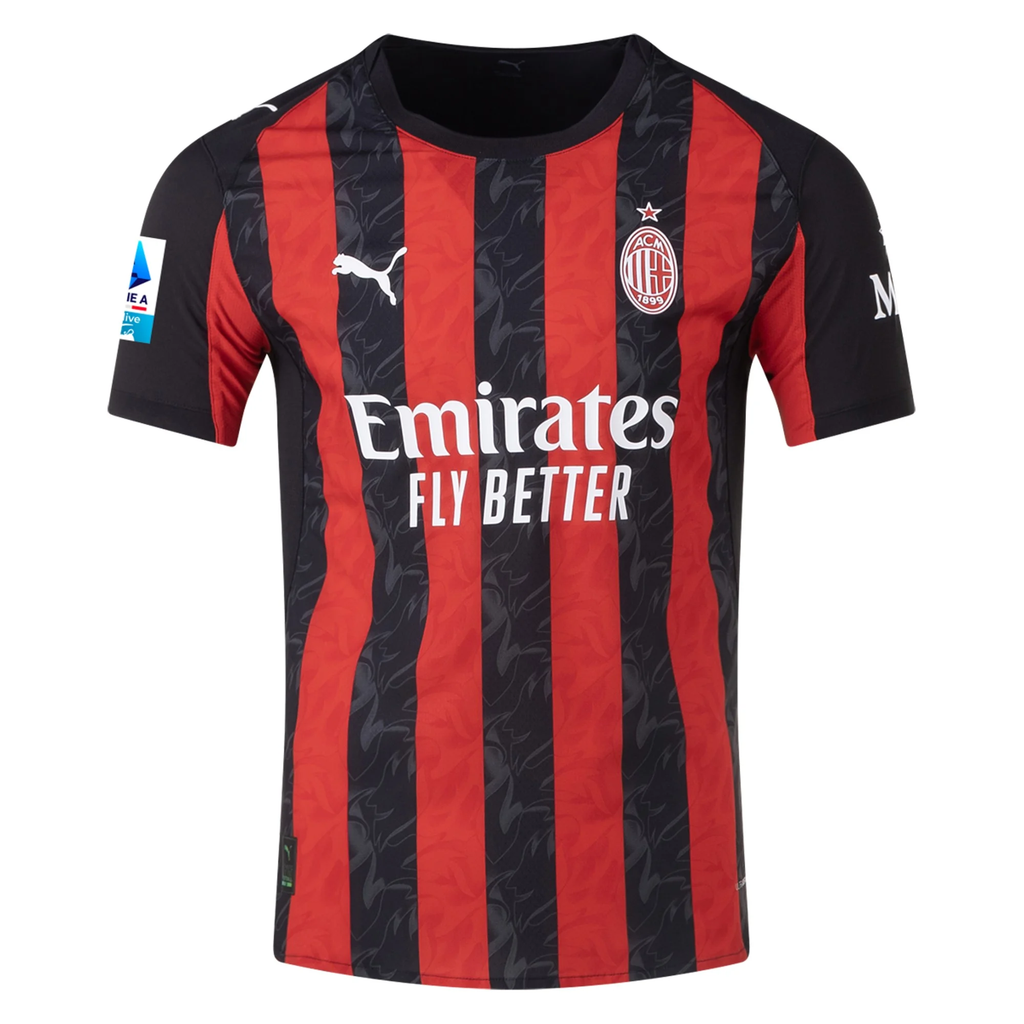 AC Milan Modrić Home Jersey 2025/26 (Serie A Player version) – striped retro football jersey back view