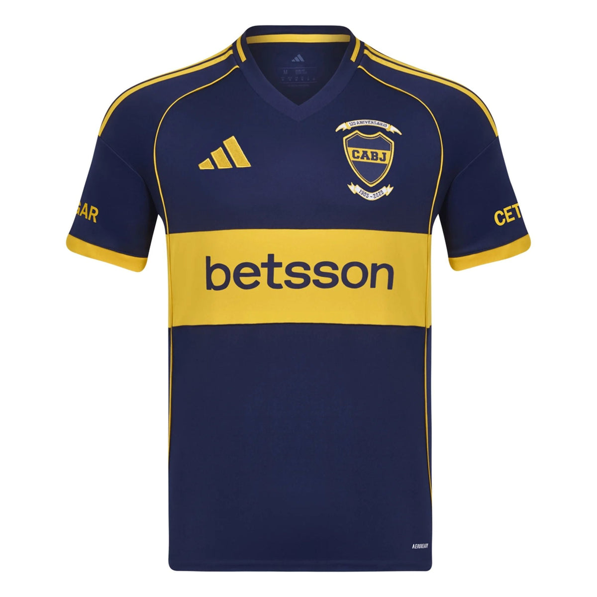 Boca Juniors Home Jersey 2025/2026 – striped and blue retro football jersey front view