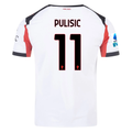 AC Milan Pulisic Away Jersey 2025/26 (Serie A) – white retro football jersey front view