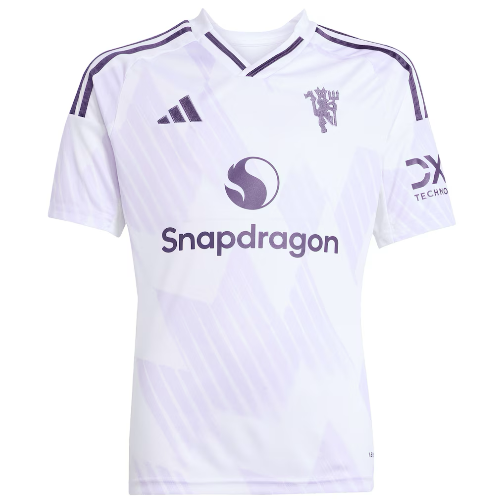 Manchester United Bruno Fernandes Away Jersey 2025/26 (Premier League) – white retro football jersey back view