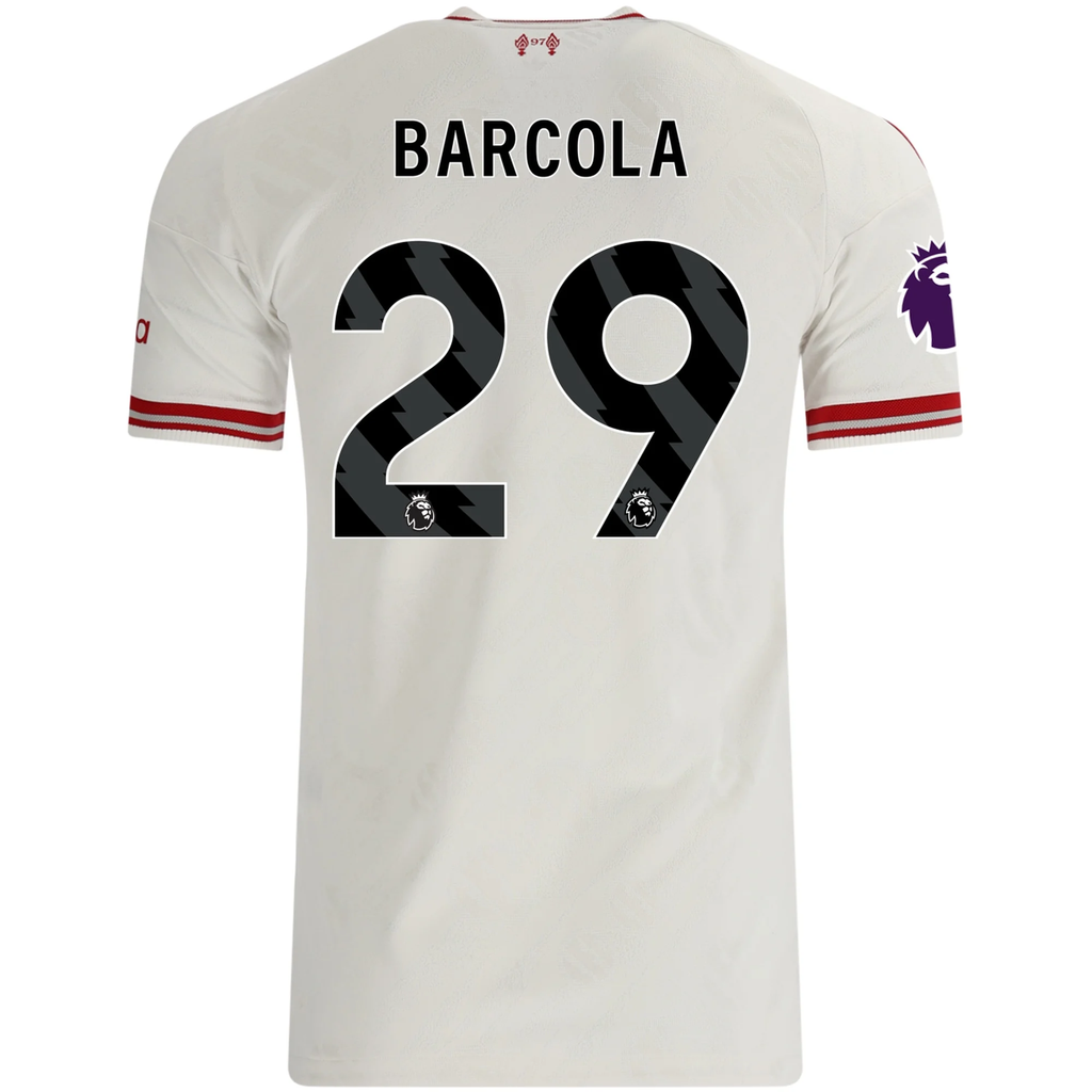 Liverpool FC Away Jersey 2026/27 Bradley Barcola #29 Back View