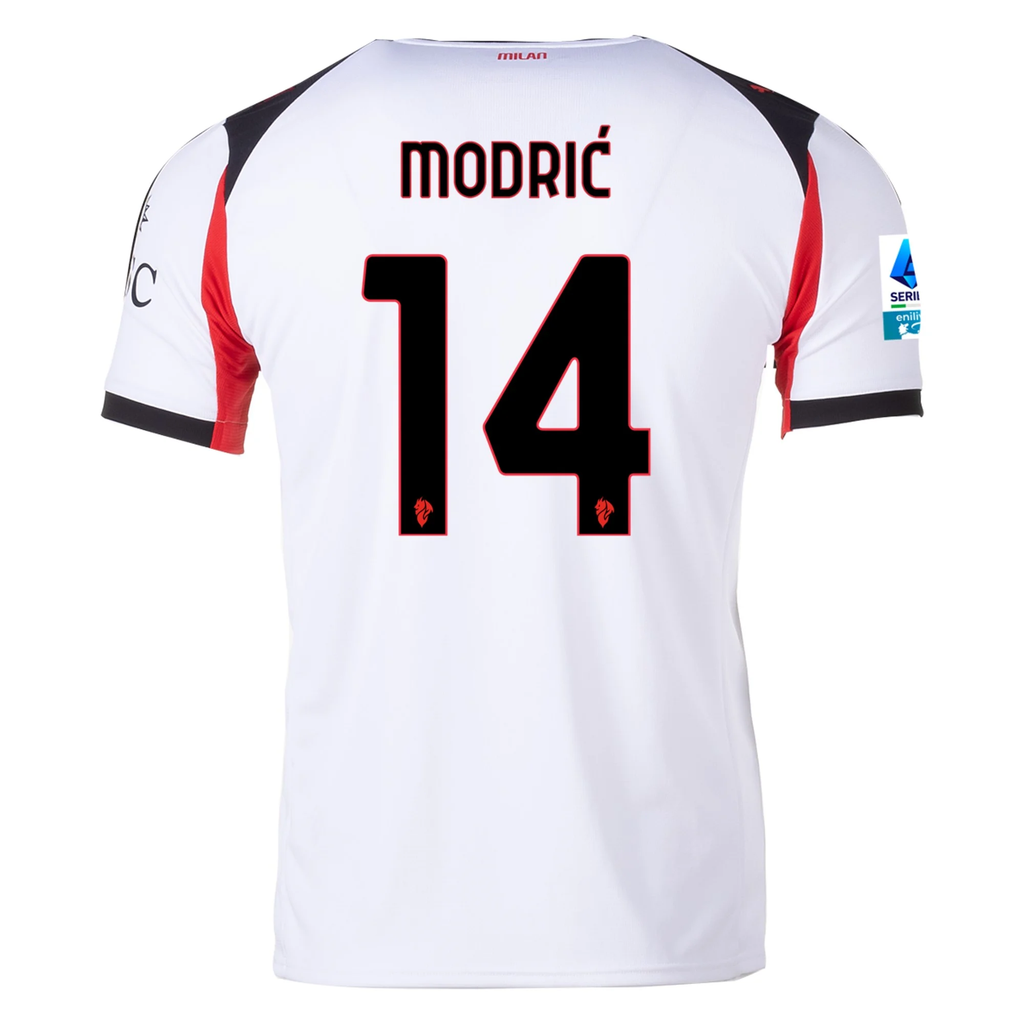 AC Milan Modrić Away Jersey 2025/26 (Serie A Player version) – white retro football jersey front view