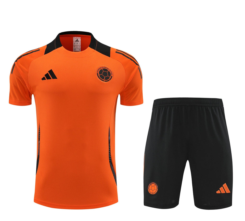 Colombia Training Set - Orange & Black (Jersey + Shorts)