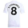 Manchester United Bruno Fernandes Away Jersey 2025/26 (Premier League) – white retro football jersey front view