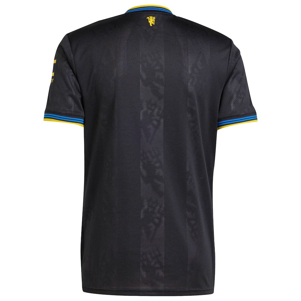 Manchester United Third Jersey 2025/26 (Premier League) – black retro football jersey back view