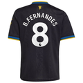 Manchester United Bruno Fernandes Third Jersey 2025/26 (Premier League) – black retro football jersey front view