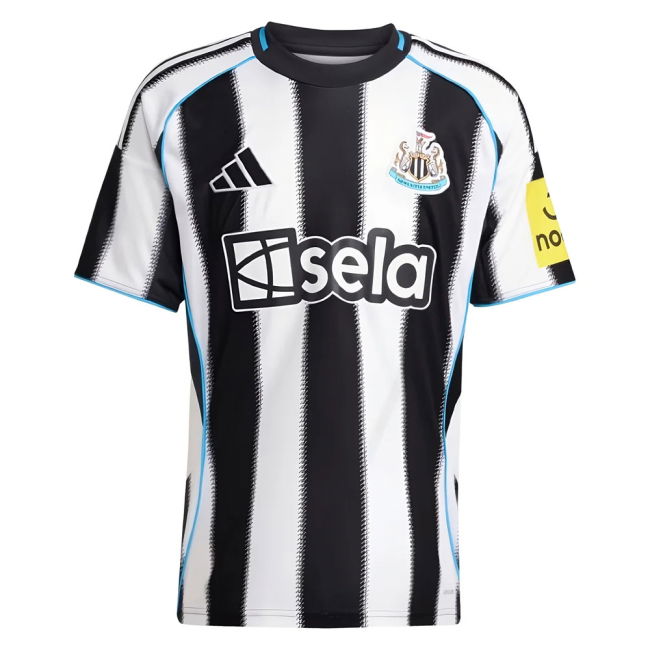 Newcastle United Bruno Guimarães Home Jersey 2025/26 – striped retro football jersey back view