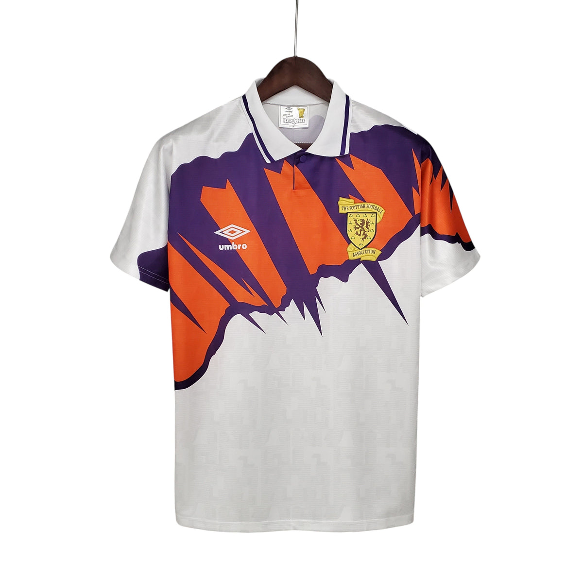 Scotland Away Jersey 1991 - White Purple & Orange Retro