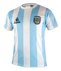 Argentina 1986 Maradona Retro Jersey – striped retro football jersey front view