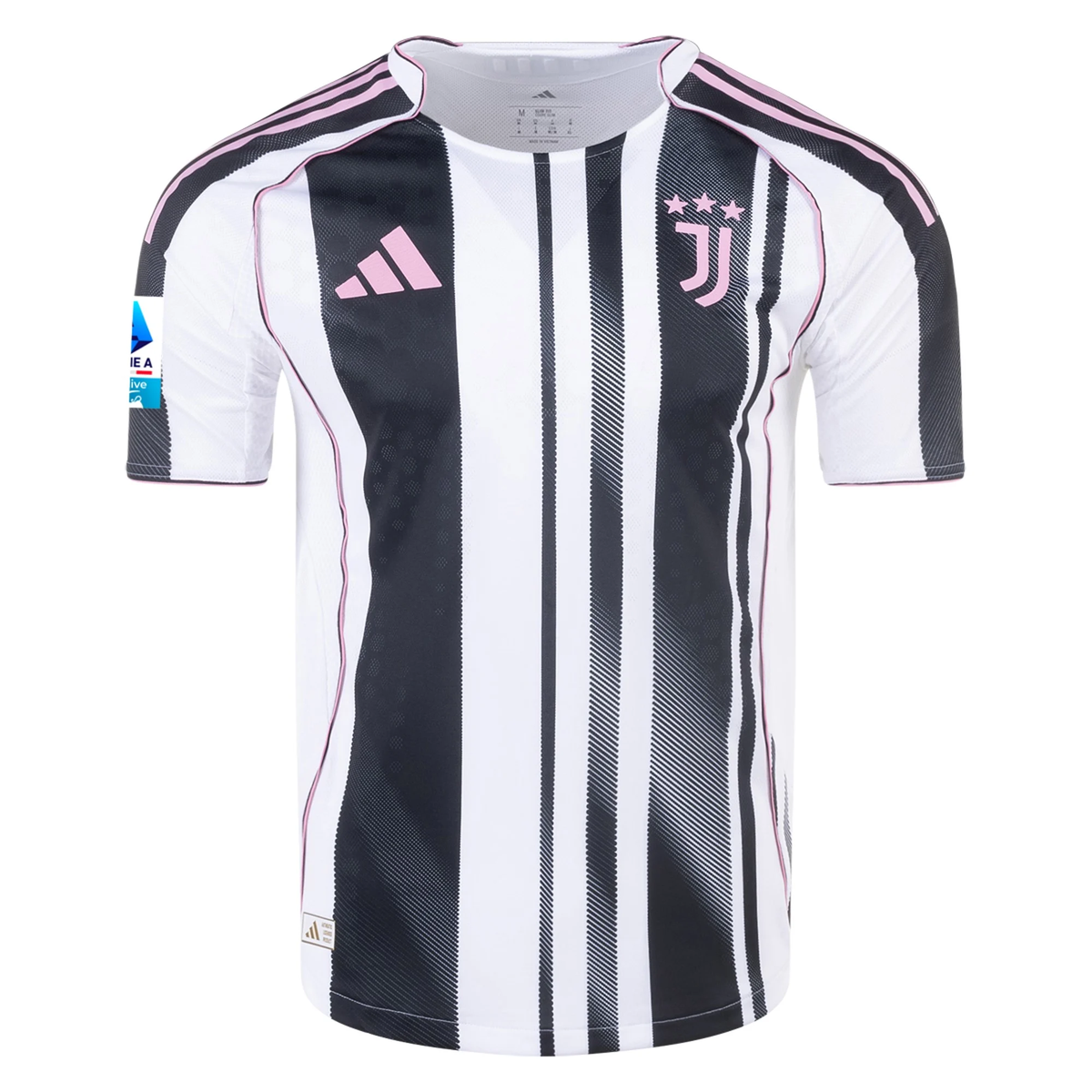 Juventus McKennie Home Jersey 2025/26 (Sería A) – striped retro football jersey back view