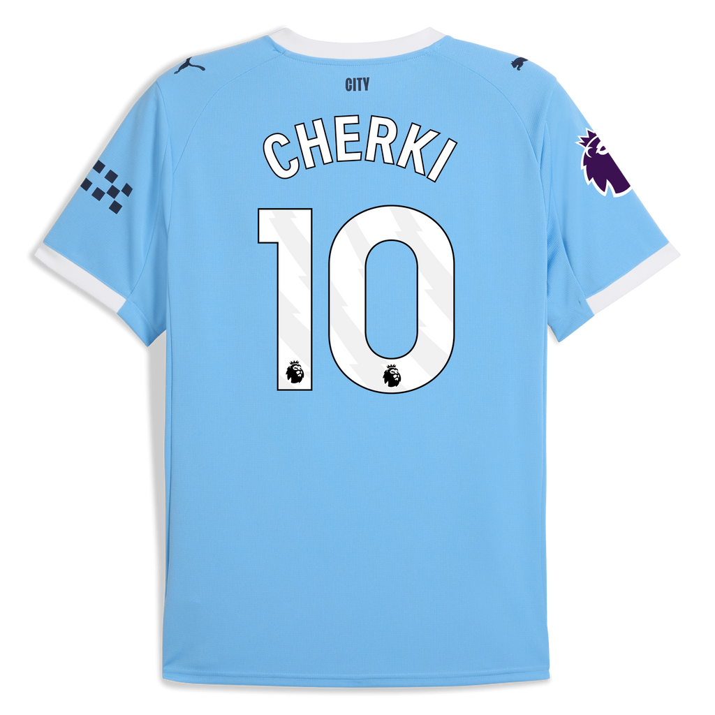 Cherky Manchester City Jersey 2026 (Premier League) – blue and striped retro football jersey front view