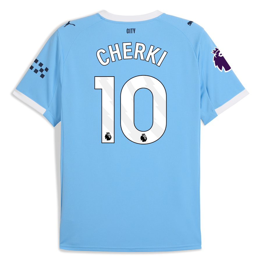 Cherky Manchester City Jersey 2026 (Premier League) – blue and striped retro football jersey front view